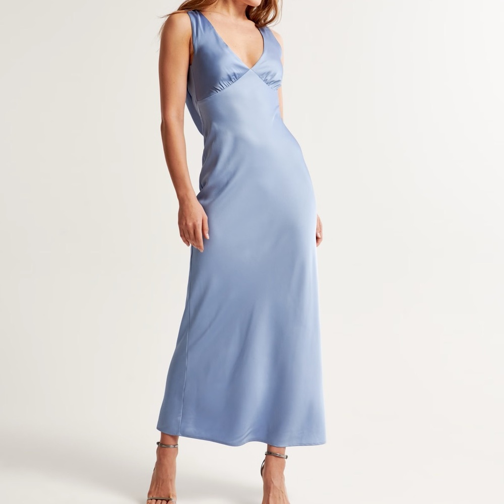 Abercrombie cowl back sleek satin dress
